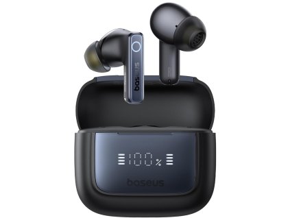 Baseus - Bezdrôtové slúchadlá Bowie 35 – True Wireless, Bluetooth V5.3, 6-mikrofónové ENC, IPX4 – čierne