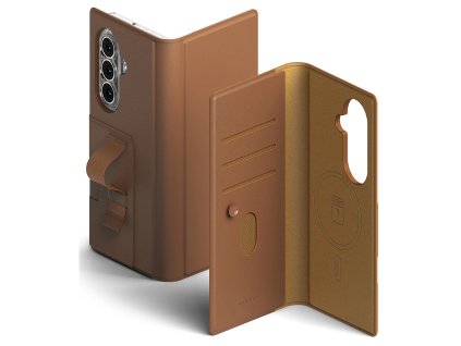 Ringke - Folio Grip Wallet Magnetic ochranný obal na Samsung Galaxy Z Fold7 – hnedý