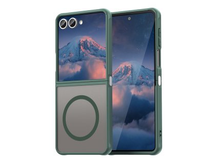 Techsuit - HaloFrost II MagSafe ochranný obal na Samsung Galaxy Z Flip7 – zelený