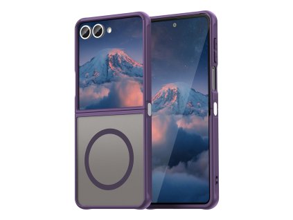 Techsuit - HaloFrost II MagSafe ochranný obal na Samsung Galaxy Z Flip7 – fialový
