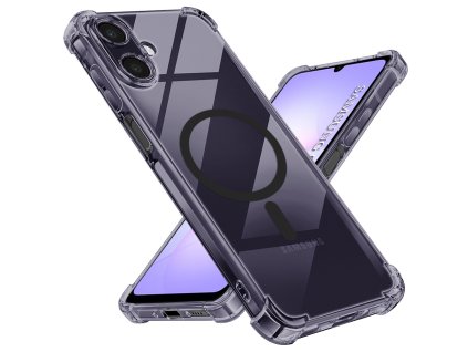Techsuit - Shockproof Clear Silicone MagSafe ochranný obal na Samsung Galaxy A07 4G – dymovo čierny