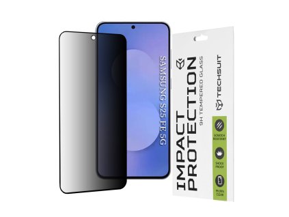 Techsuit - 111D Privacy Full Glue ochranné sklo pre Samsung Galaxy S25 FE – čierna