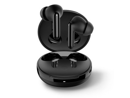 Spigen - Bezdrôtové slúchadlá SA2400 – Bluetooth 5.3, aktívne potlačenie hluku (ANC), mikrofón, dotykové ovládanie, Audio App – čierne