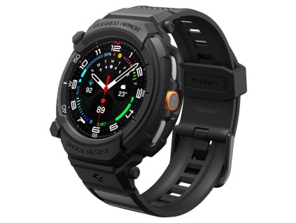 Spigen - Rugged Armor Pro ochranný remienok na Samsung Galaxy Watch8 Classic – matne čierny
