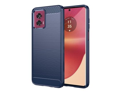 Techsuit - Carbon Silicone ochranný obal na Motorola Edge 50 Fusion – modrý
