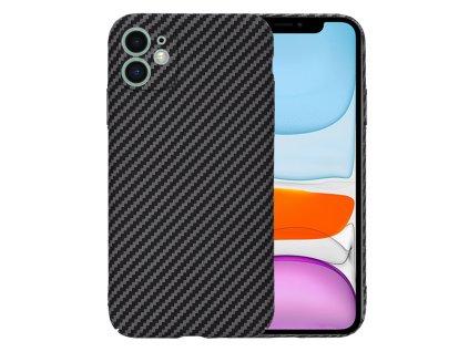 Techsuit - Carbonite FiberShell ochranný obal na iPhone 11 – čierny