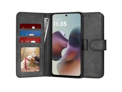Techsuit - Diary Book ochranný obal na Motorola Moto G56 – čierny