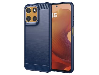 Techsuit - Carbon Silicone ochranný obal na Motorola Moto G15 / G15 Power – modrý