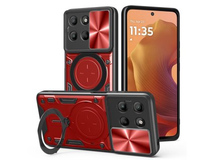 Techsuit - CamGuard Pro ochranný obal na Motorola Moto G15 / G15 Power – červený
