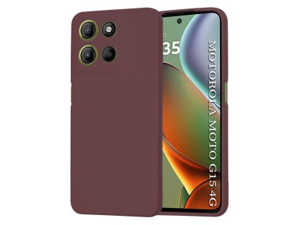 Techsuit - SoftFlex ochranný obal na Motorola Moto G15 / G15 Power – bordovočervený
