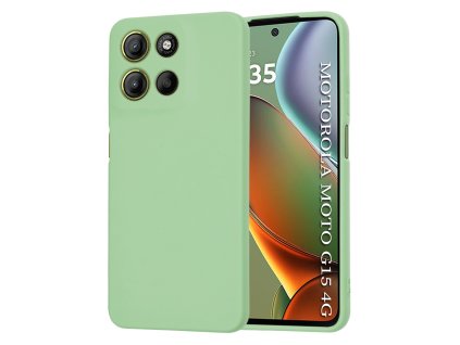 Techsuit - SoftFlex ochranný obal na Motorola Moto G15 / G15 Power – mätovozelený