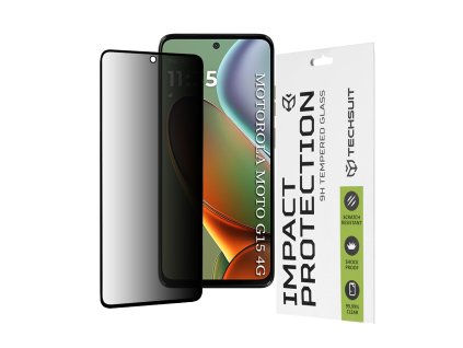 Techsuit - 111D Privacy Full Glue ochranné sklo pre Motorola Moto G15 / G15 Power – čierna