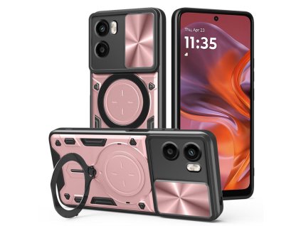 Techsuit - CamGuard Pro ochranný obal na Motorola Moto G05 / E15 – ružovozlatý