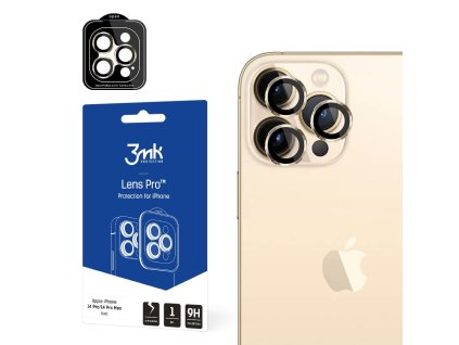 3mk - Lens Protection ochrana kamery pre iPhone 14 Pro / iPhone 14 Pro Max - zlatá
