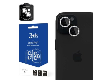 3mk - Lens Protection ochrana kamery pre iPhone 15 - strieborná
