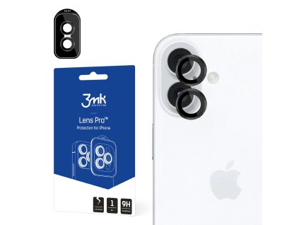 3mk - Lens Protection ochrana kamery pre iPhone 16 / iPhone 16 Plus - čierna