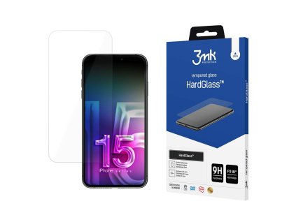 3mk - HardGlass ochranné sklo pre iPhone 15 - číre