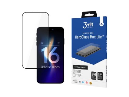 3mk - HardGlass Max Lite ochranné sklo pre iPhone 16 Pro / iPhone 17 - čierne