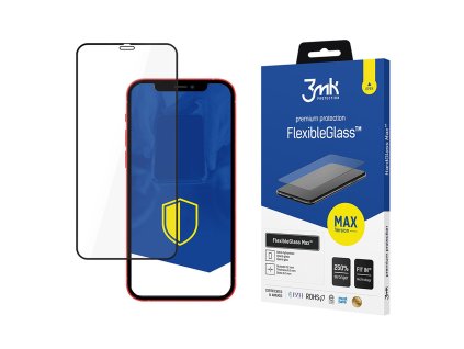3mk - FlexibleGlass Max ochranné sklo pre iPhone 12 / iPhone 12 Pro - čierne