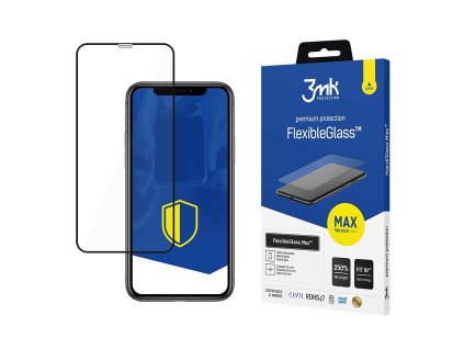 3mk - FlexibleGlass Max ochranné sklo pre iPhone XR / iPhone 11 - čierne