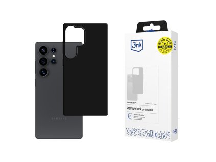 3mk - Silicone Case ochranný obal na Samsung Galaxy S25 Ultra - čierny