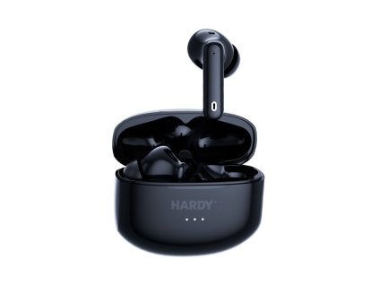3mk - Bezdrôtové slúchadlá HARDY LifePods Pro – Bluetooth V5.3, technológia ANC, 300 mAh, bezdrôtové nabíjanie – čierne