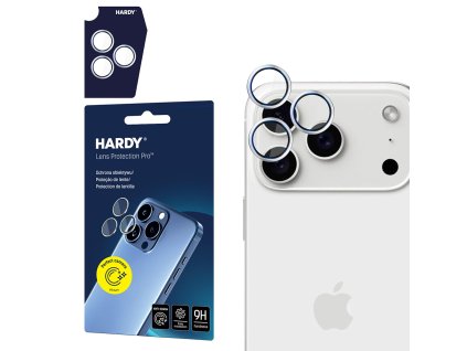 3mk - Hardy Lens Protection Pro ochrana kamery pre iPhone 17 Pro / iPhone 17 Pro Max - strieborná