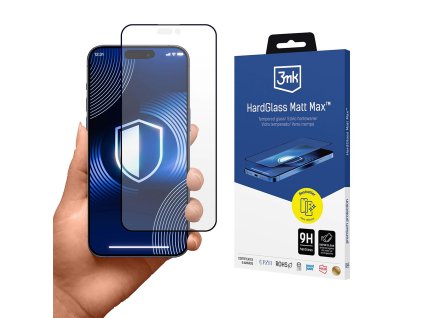 3mk - HardGlass Matt Max ochranné sklo pre iPhone 17 Pro - čierne