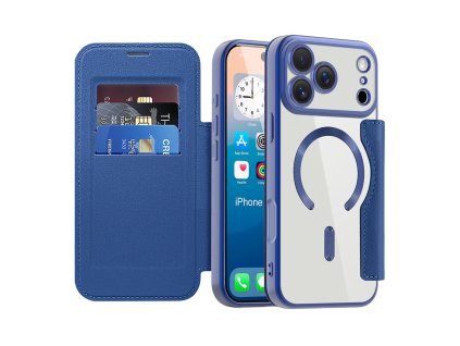 Techsuit - SmartMag Book Case ochranný obal na iPhone 17 Pro Max – modrý