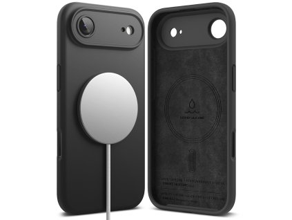 Ringke - Silicone Magnetic MagSafe ochranný obal na iPhone 17 Air – čierny