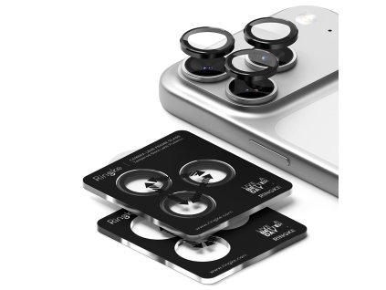 Ringke - Camera Lens Frame Glass ochrana objektívu pre iPhone 17 Pro / iPhone 17 Pro Max – čierna