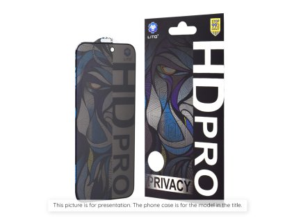 Lito - HD Pro Privacy ochranné sklo pre iPhone 17 Pro Max – čierna