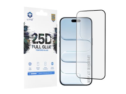 Lito - 2.5D FullGlue Glass ochranné sklo pre iPhone 17 Air – čierna