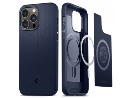 Spigen Mag Armor obal na - iPhone 14 pro - námornícka modrá