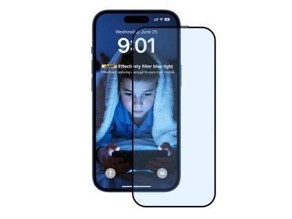 ANANK - 2.5D 5× zosilnené ochranné sklo s filtrom modrého svetla na iPhone 17 Pro – čierne