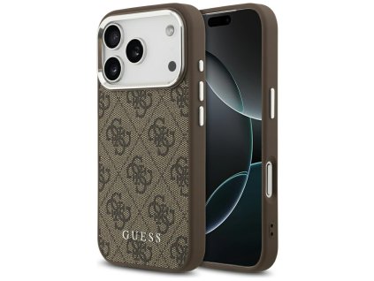 Guess – Hardcase 4G Classic Logo MagSafe obal na iPhone 17 Pro Max – hnedý