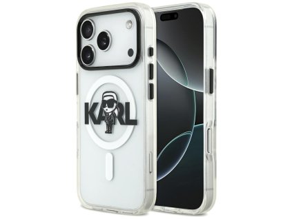 Karl Lagerfeld – IML MagSafe Sketch Logo obal na iPhone 17 Pro – priehľadný Karl