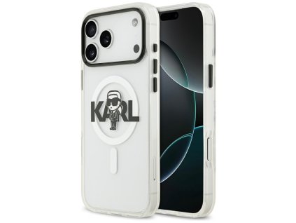 Karl Lagerfeld – IML MagSafe Sketch Logo obal na iPhone 17 Pro Max – priehľadný Karl