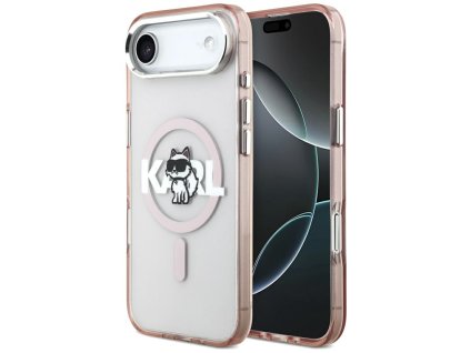 Karl Lagerfeld – IML MagSafe Sketch Logo obal na iPhone 17 Air – ružový Choupette