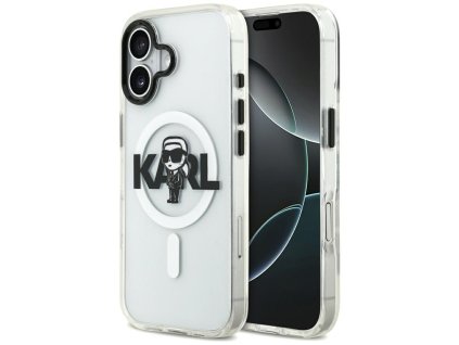 Karl Lagerfeld – IML MagSafe Sketch Logo obal na iPhone 17 – priehľadný Karl