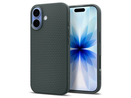 Spigen – Liquid Air ochranný obal na iPhone 17 – zelený Abyss