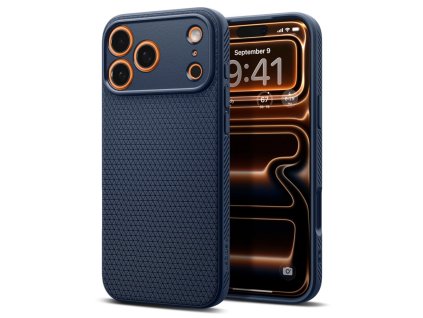 Spigen – Liquid Air ochranný obal na iPhone 17 Pro – námornícky modrý