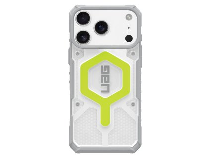 UAG – Pathfinder Clear MagSafe odolný kryt na iPhone 17 Pro – Active Neon