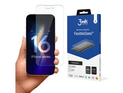 3mk - FlexibleGlass ochranné sklo na iPhone 16 Pro - priehľadné