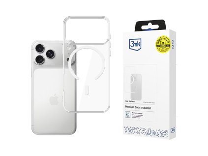 3mk - Clear MagCase magnetický číry obal na iPhone 17 Pro Max - priehľadný