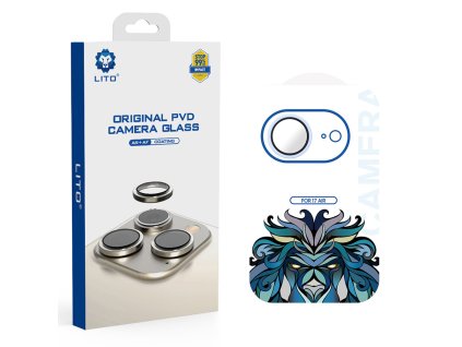 Lito – Titanium AR Camera Glass kovový rámik s ochranným sklom objektívu na iPhone 17 Air – svetlomodrý