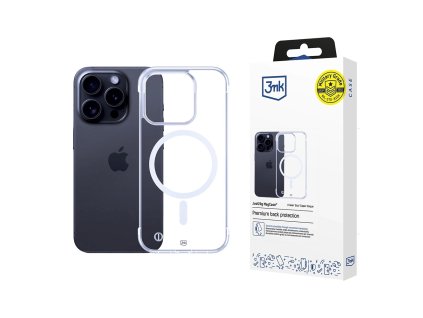 3mk - Just20g MagCase magnetický obal na iPhone 15 Pro Max - priehľadný