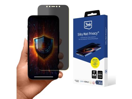 3mk - Silky Matt Protective Film matná ochranná fólia s privátnym filtrom na iPhone 12 Pro / iPhone 12 – s privátnym filtrom