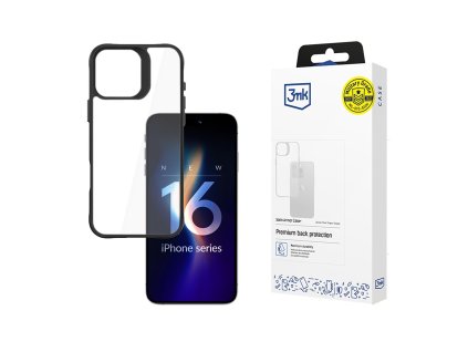 3mk - Clear Case číry obal na iPhone 16 Pro - čierny