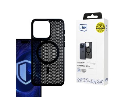 3mk - COOLing MagCase chladený magnetický obal na iPhone 16 Pro - čierny